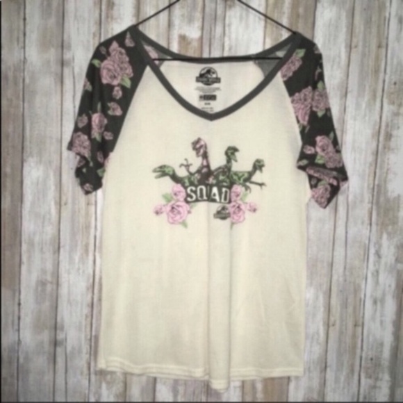 Jurassic Park Floral Squad Blouse - Picture 2 of 5